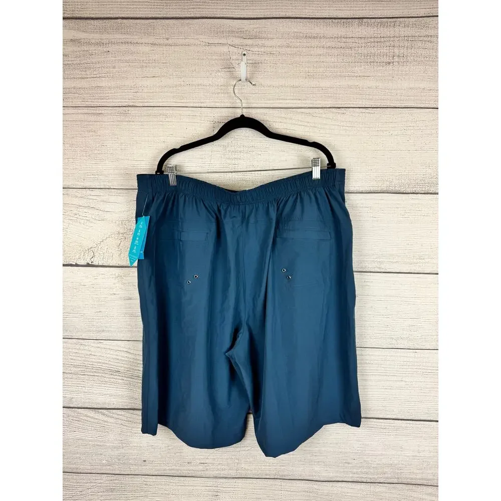 Free Country Plus Size Outdoor Slate Blue Capri Shorts Size 3X
